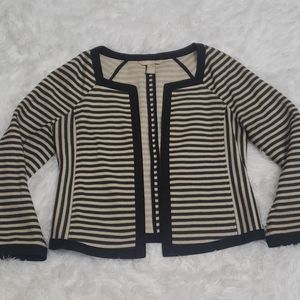 Banana Republic striped open blazer